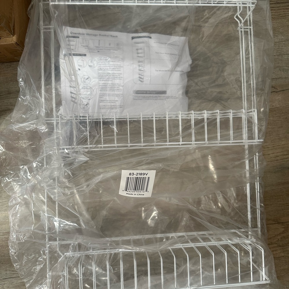 Over-the-Door White Storage Rack - Picture 4 of 5